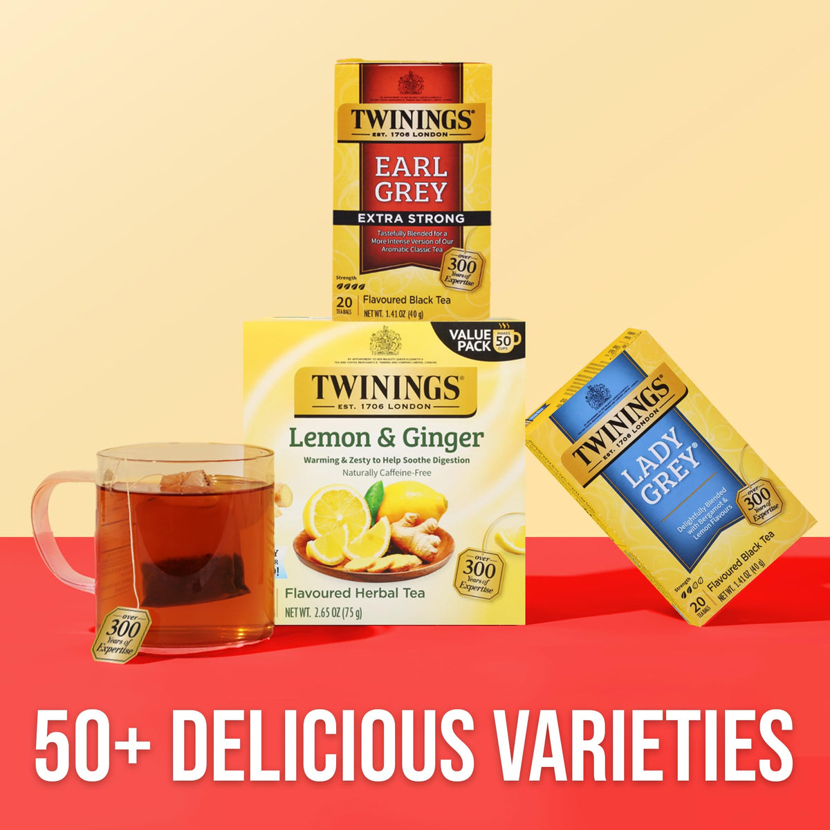 Twinings Earl Grey Extra Strong Tea Bags — 120-Count Pack of 6 (Citrus Bergamot)