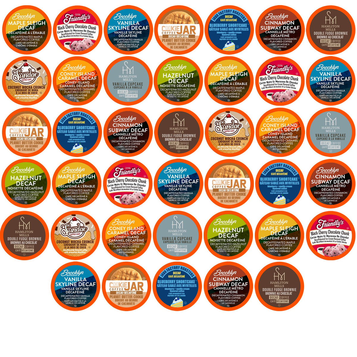 Two Rivers Coffee Decaf Flavored Pods — Keurig K-Cup Compatible, 40-Count Assorted Variety Pack