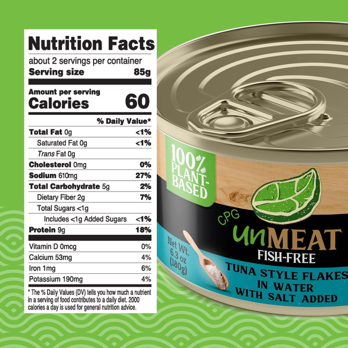 unMEAT Plant Based Tuna in Water — 12 Pack, Vegan Canned Tuna Alternative