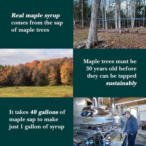 Vermont Maple Syrup - 32 oz Grade A Golden Delicate Organic, 100% Pure