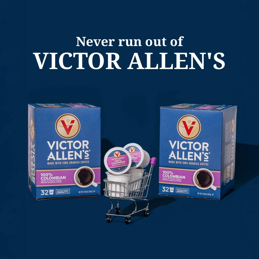 Victor Allen's Organic Peruvian Coffee Pods – Medium Roast, 42 Count, Keurig K-Cup Pods