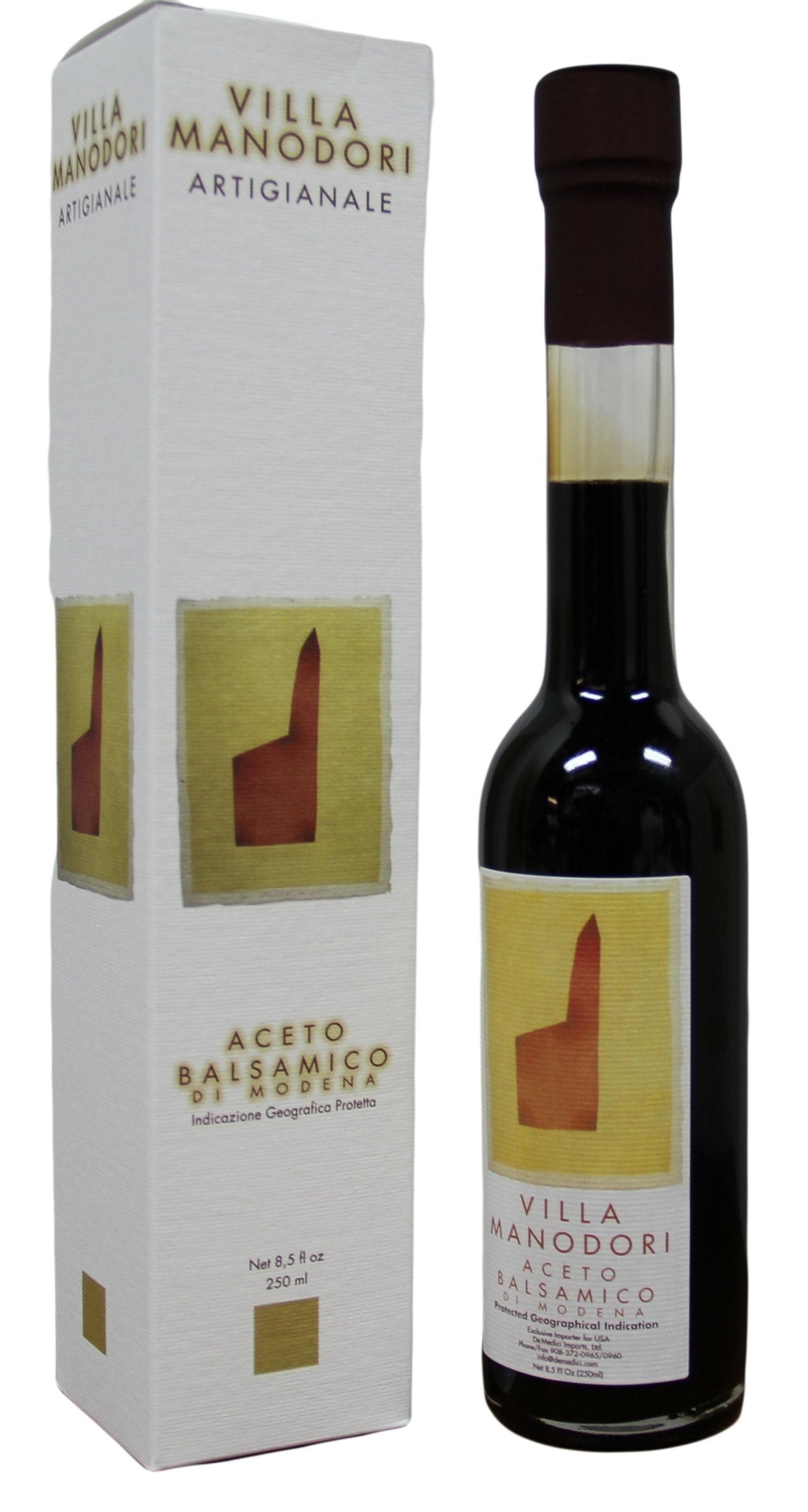 Villa Manodori Balsamic Vinegar, 8.5 fl oz (Pack of 2) | Small-Batch Modena Aceto Balsamico