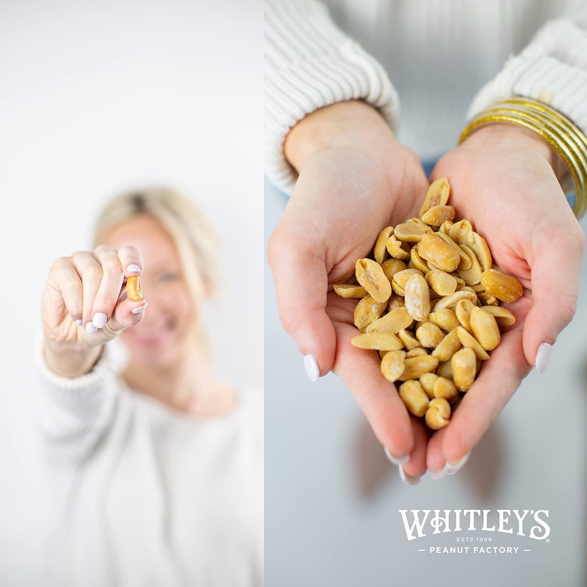 Whitley’s Salted Virginia Peanuts – Super Extra Large, Home Cooked 32 oz Tin