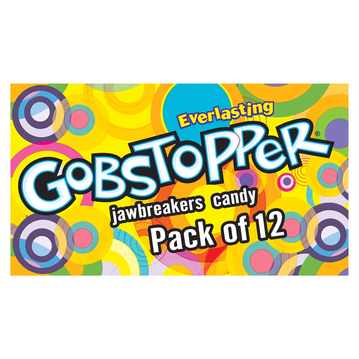 Wonka Everlasting Gobstopper – 5 oz (12 ct) Rainbow Jawbreaker Candy