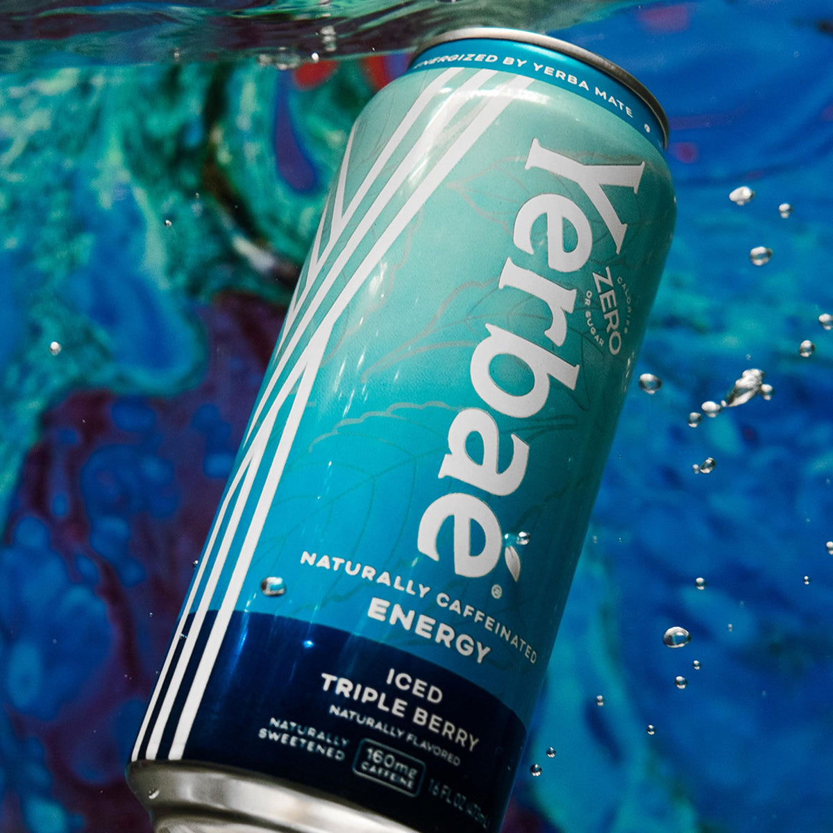 Yerbaé Energy Beverage Iced Triple Berry - 0 Sugar, 0 Calories, 160mg Caffeine | 16oz Cans (12 Pack) | Plant-Based Energy