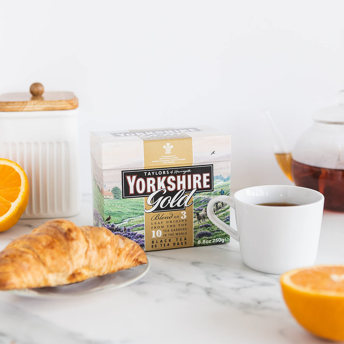 Yorkshire Tea Gold Pillow Tea Bags – Premium English Breakfast Blend, 80 Bags x 5-Pack