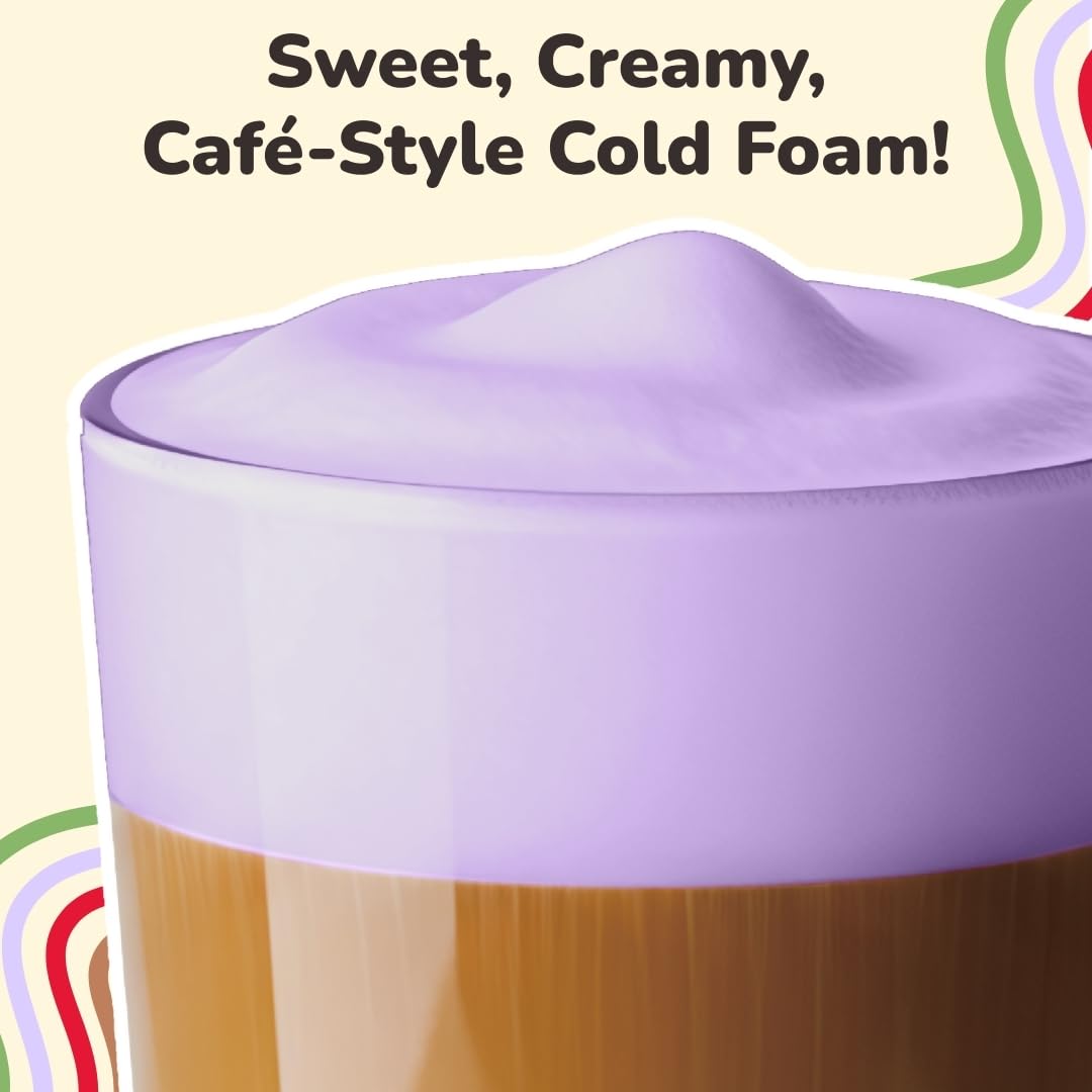 YULU FOODS Instant Latte + Cold Foam Variety Kit — 8 Drinks, 8.47 oz | Matcha & Vanilla Lattes + Strawberry, Lavender, Sweet Cream & Ube Cold Foams | Shelf-Stable, Non-Dairy