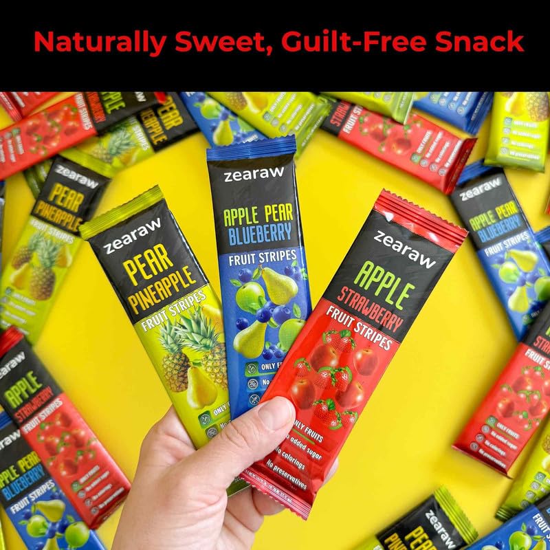 ZEARAW Fruit Snack Variety Pack – 30 Gluten-Free Vegan, Sugar-Free Strips | Be Still Farms