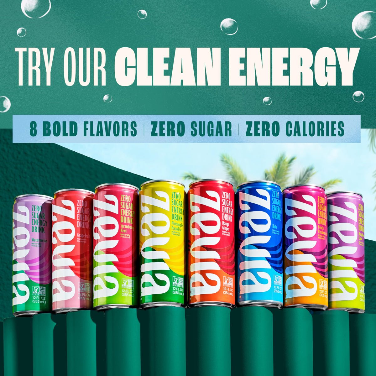 Zevia Zero Sugar Soda Strawberries & Cream – 12 oz Cans (24-Pack) | Caffeine Free, Non-GMO, Gluten-Free