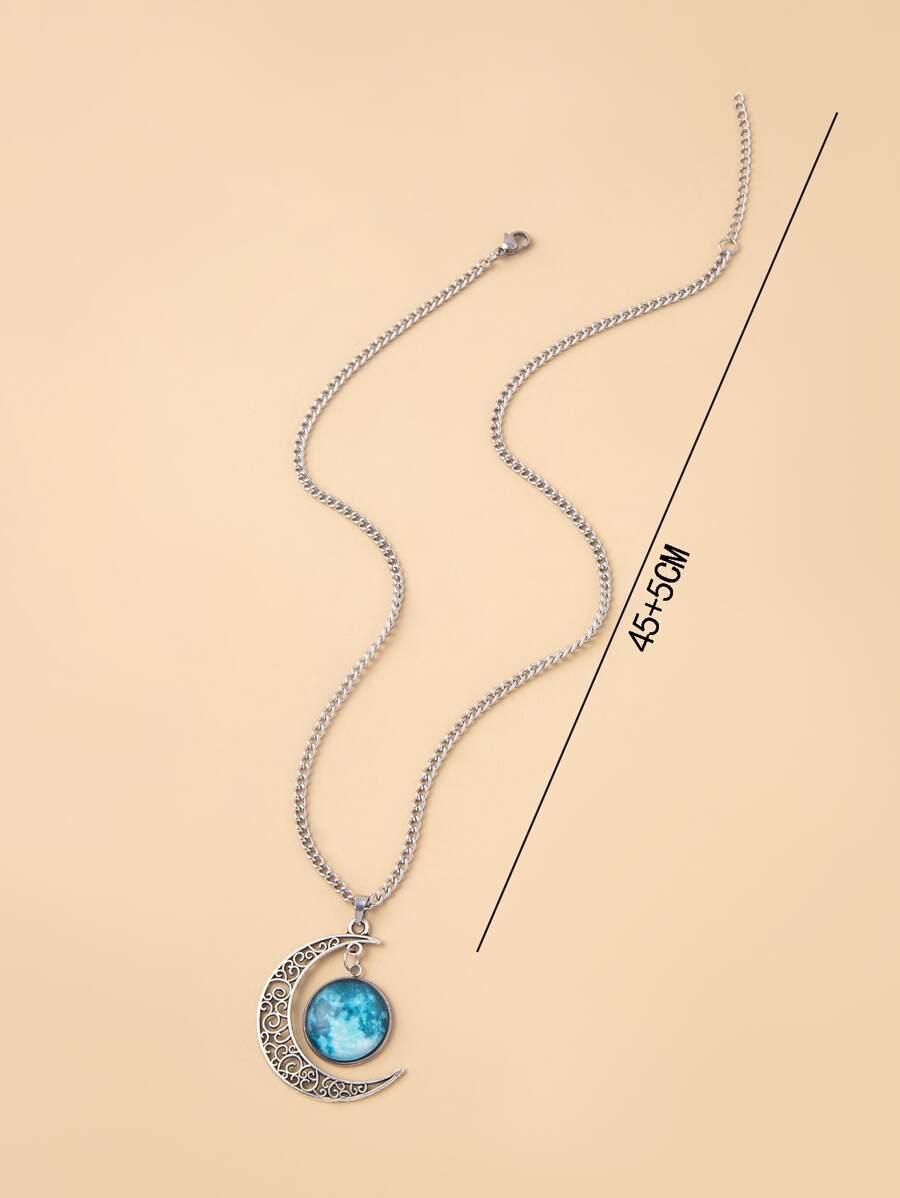 suteyi Moon Pendant Necklace