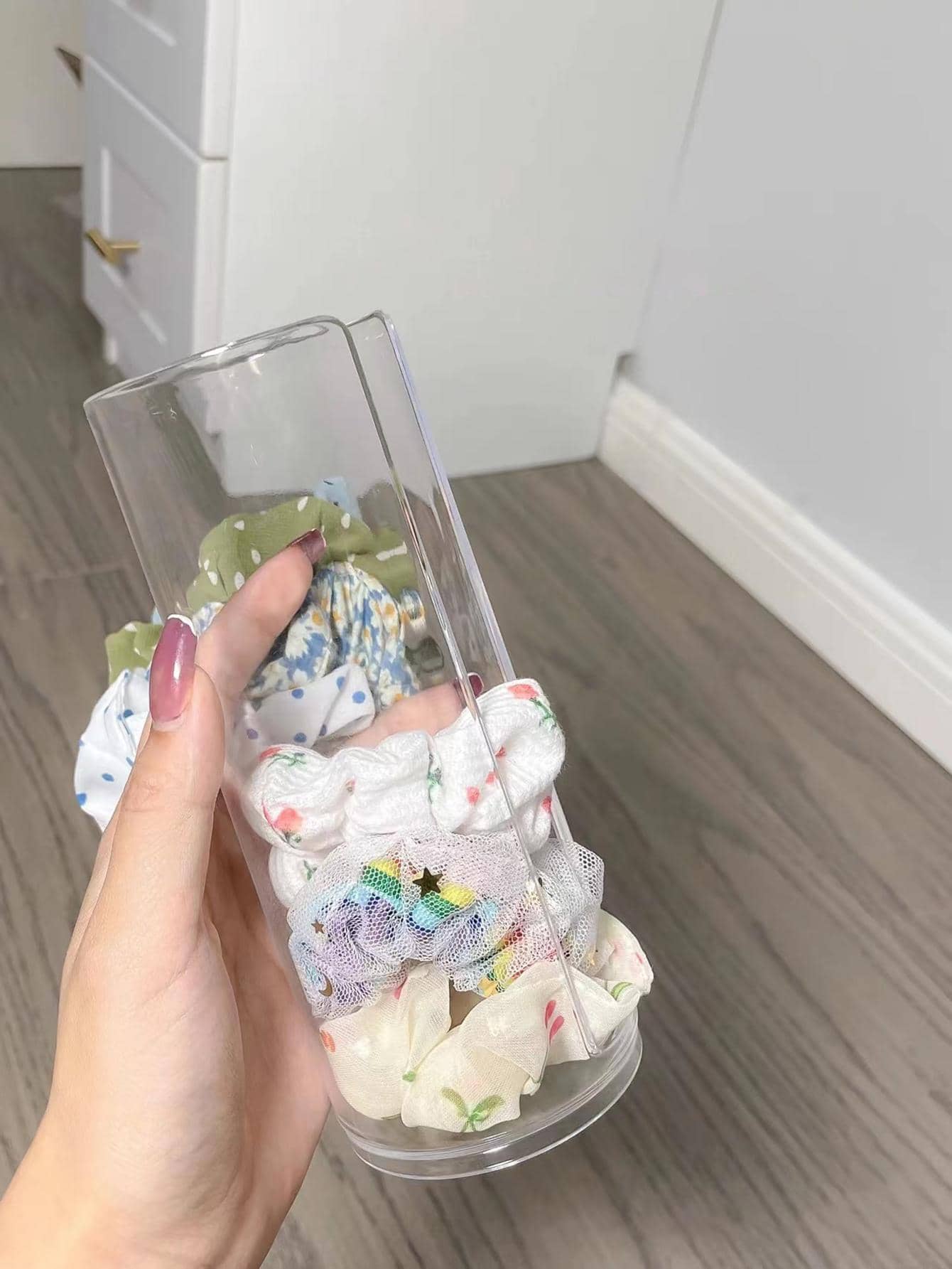 1pc Clear Scrunchie Holder Stand