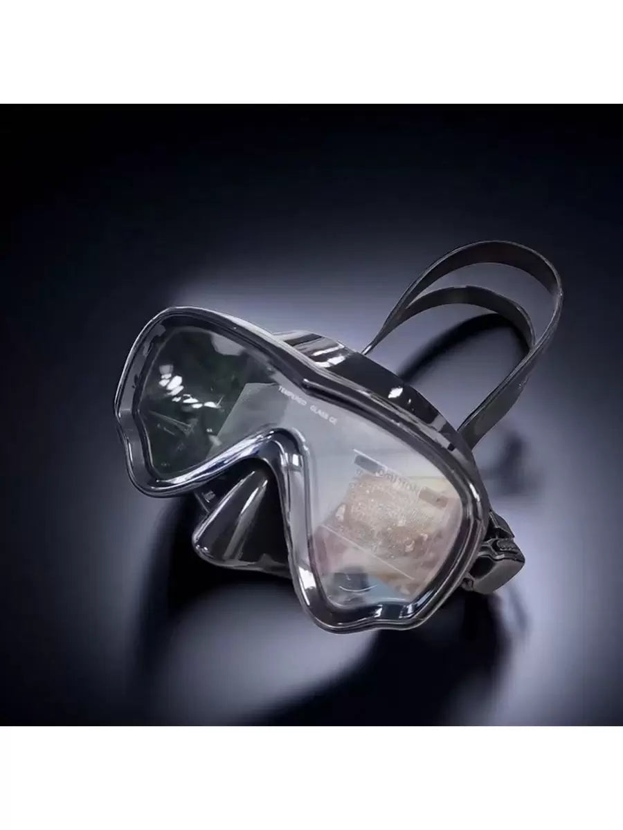 Adult Scuba Diving Mask, Tempered Glass One-Piece Mask