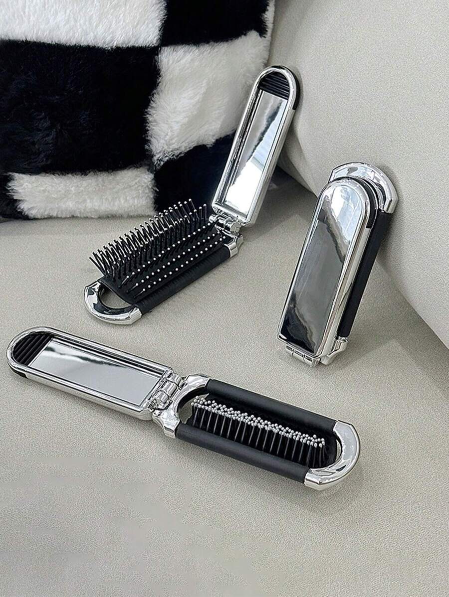 X Milania 1pc Foldable Comb - Cream Color