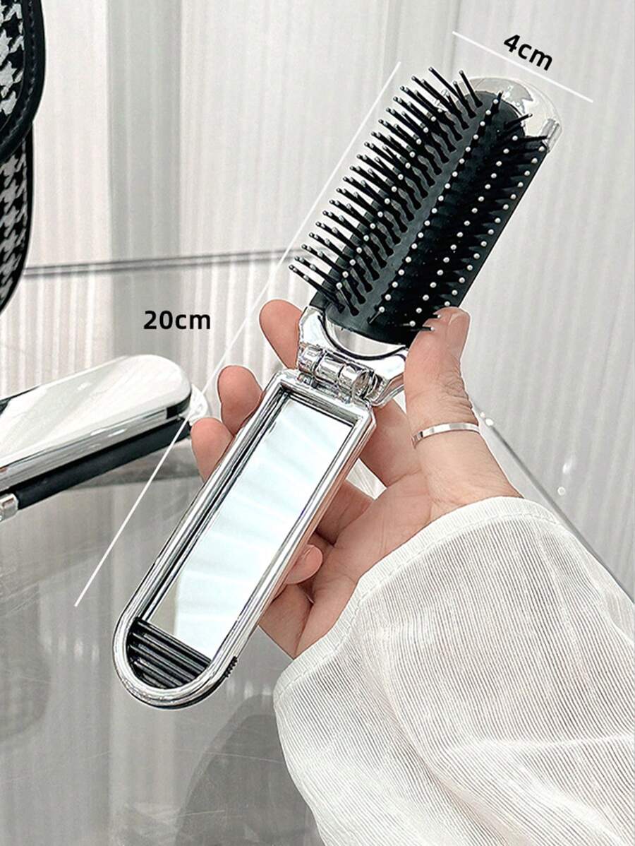 X Milania 1pc Foldable Comb - Cream Color