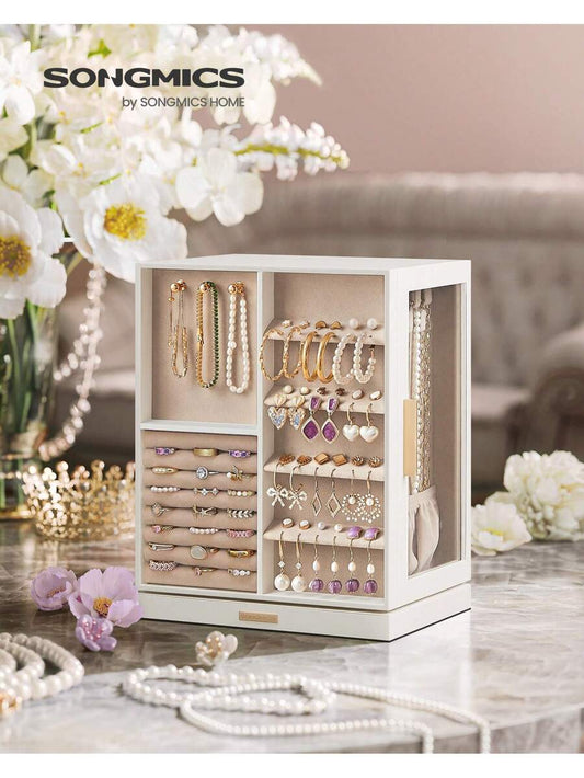 SONGMICS Jewelry Box 360° Rotating