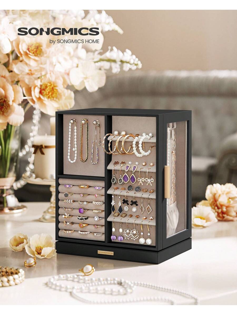 SONGMICS Jewelry Box 360° Rotating