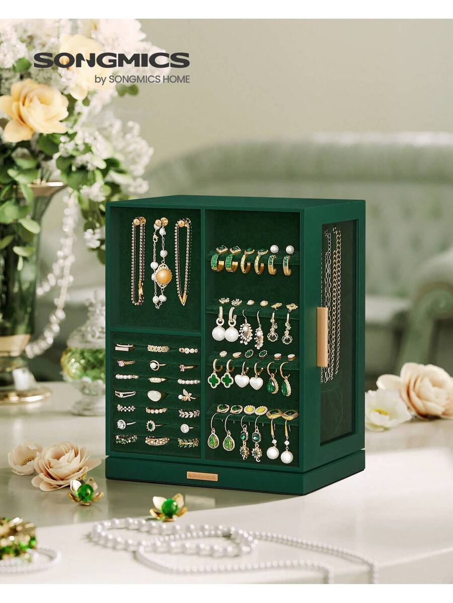 SONGMICS Jewelry Box 360° Rotating