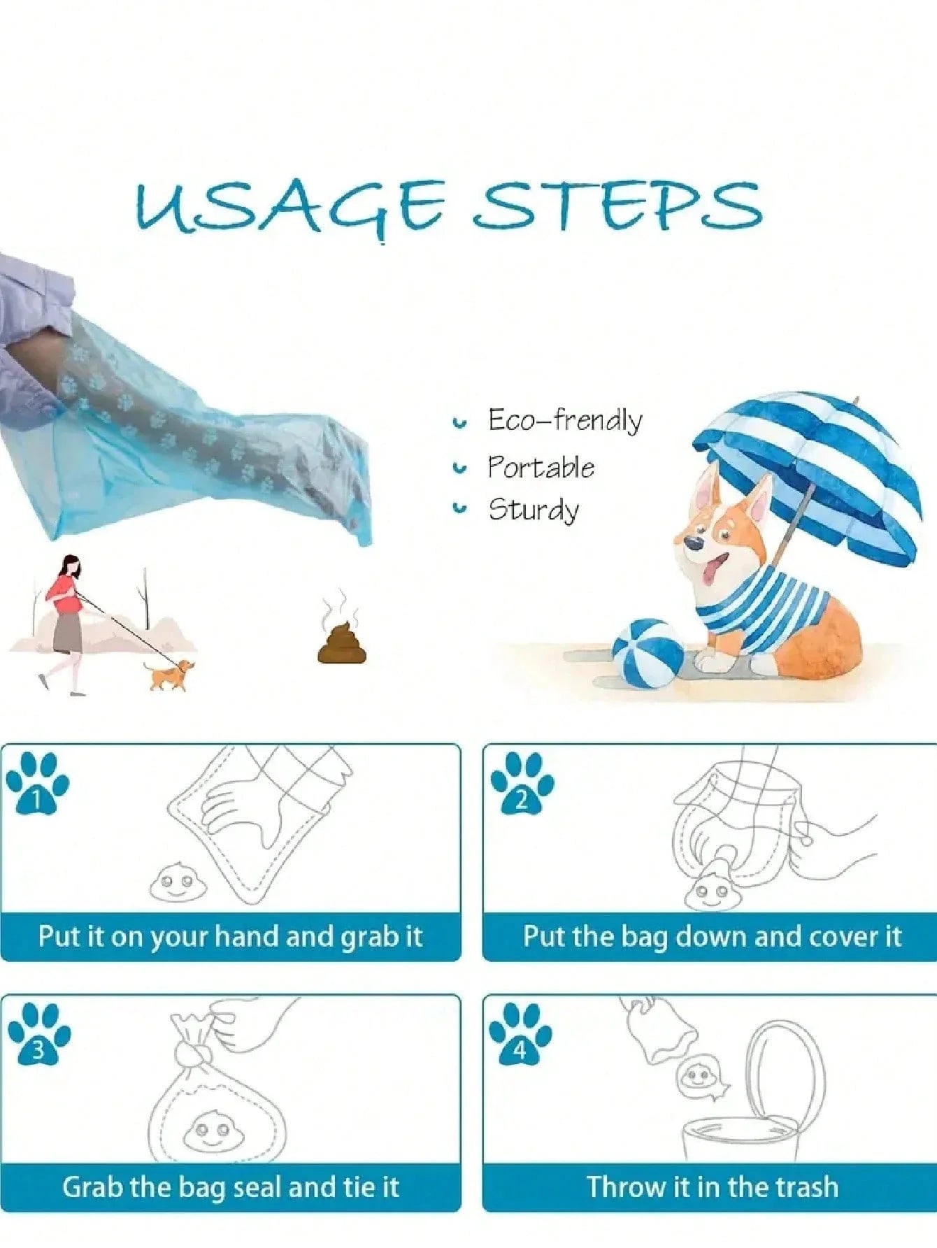 PETSIN Leak-Proof Pet Waste Bags