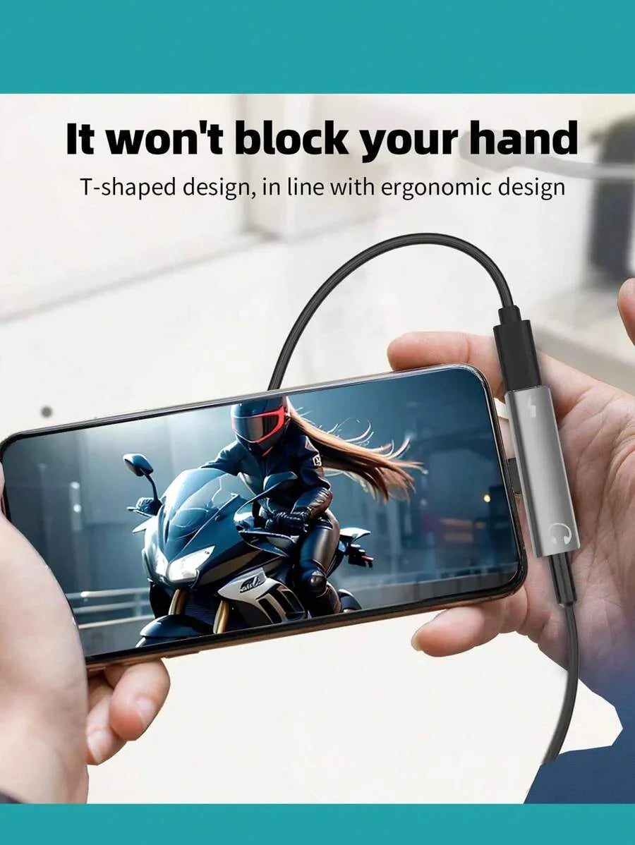 USB-C To 3.5mm Audio Headphone Adapter Combines A USB-C Interface
