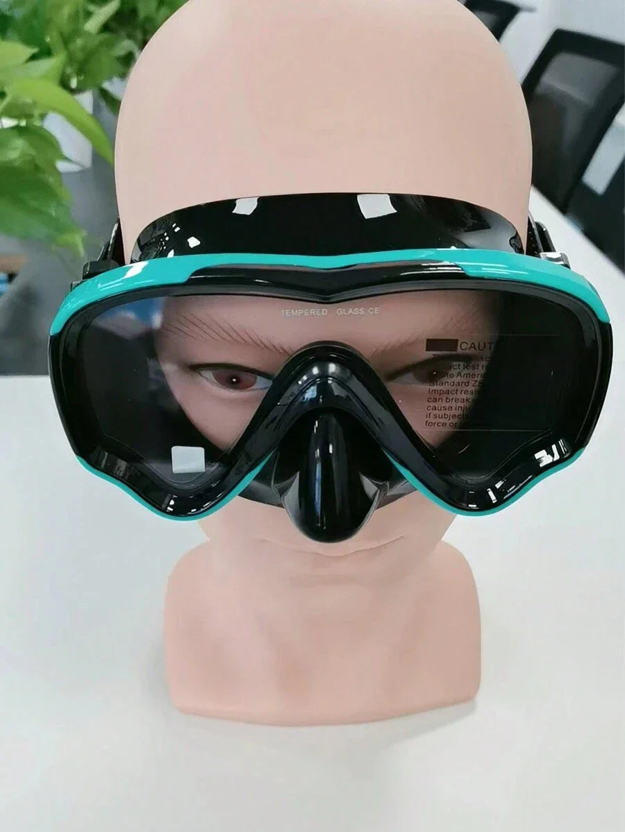 Adult Scuba Diving Mask, Tempered Glass One-Piece Mask