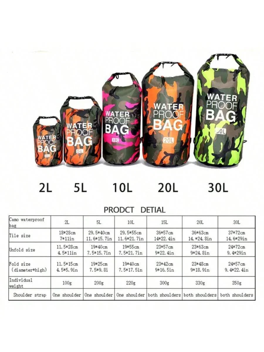 1pc Lightweight Camouflage Dry Bag
