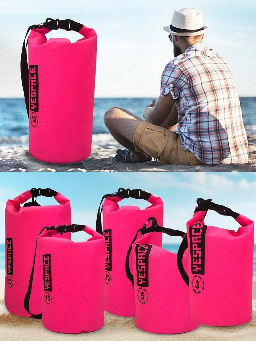 YESPACE Waterproof PVC Dry Bag Backpack With Mesh Pocket