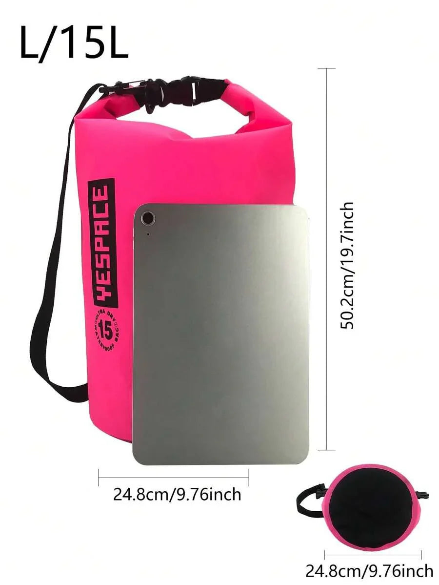 YESPACE Waterproof PVC Dry Bag Backpack With Mesh Pocket