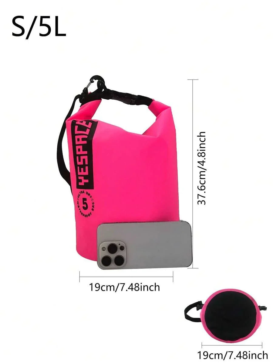 YESPACE Waterproof PVC Dry Bag Backpack With Mesh Pocket