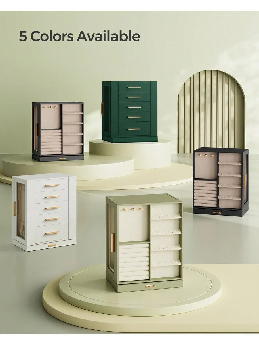 SONGMICS Jewelry Box 360° Rotating