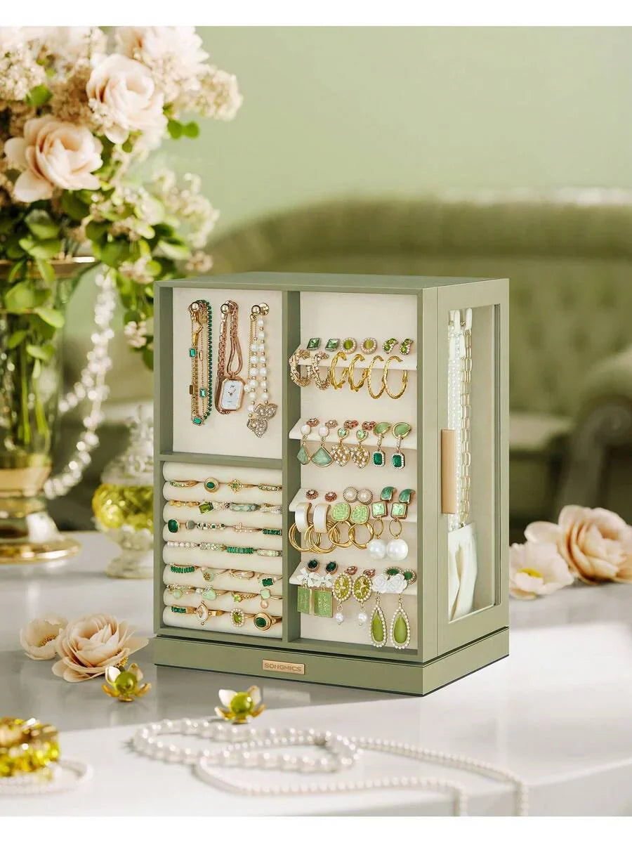 SONGMICS Jewelry Box 360° Rotating
