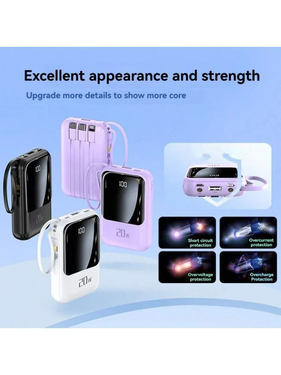 Small Portable Charger Power Bank PD20w Fast Charging