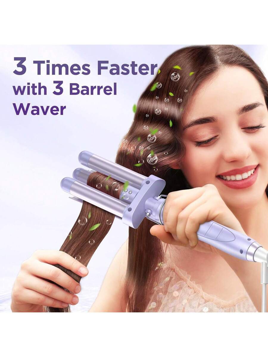 5 In 1 Wand Curling Iron-Curling Wand Set With Hair Straightener