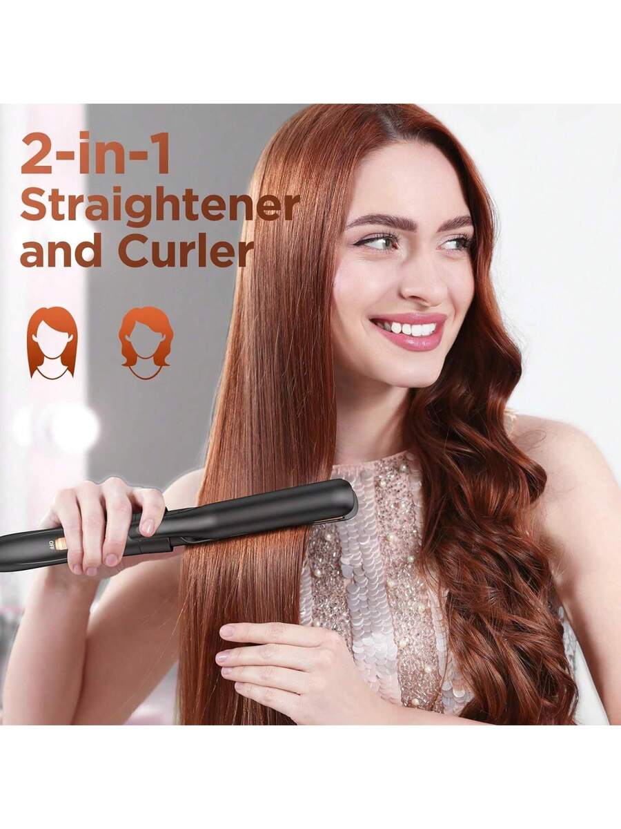 5 In 1 Wand Curling Iron-Curling Wand Set With Hair Straightener