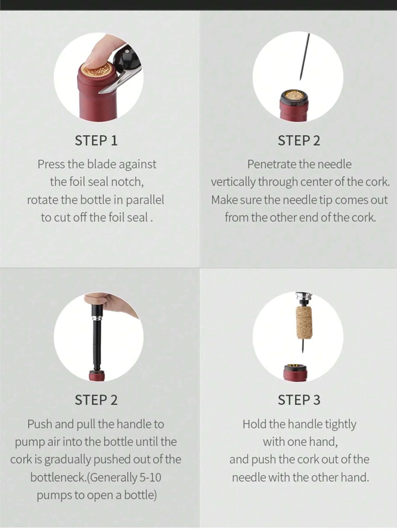 CLITON Air Pressure Wine Opener