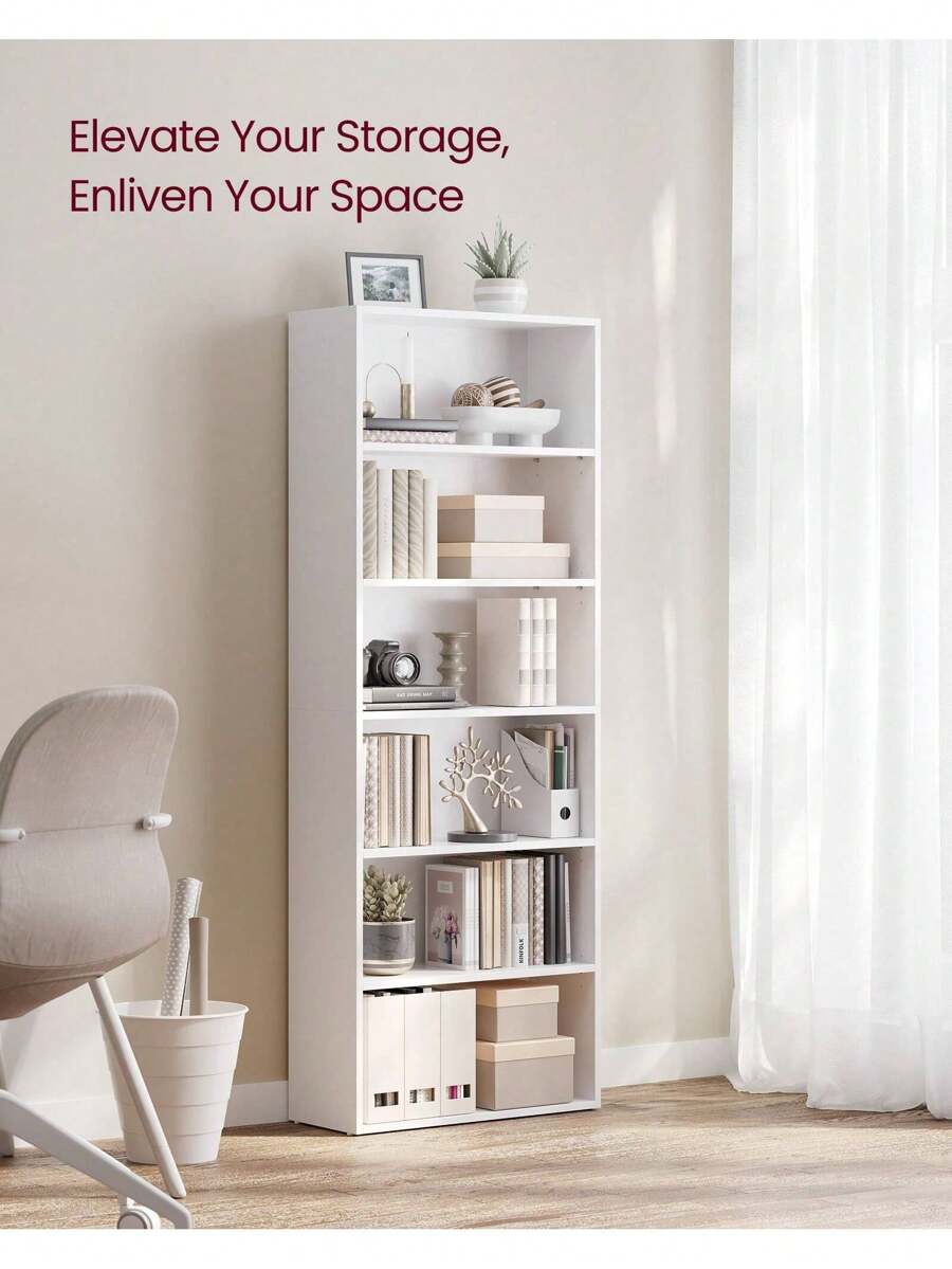VASAGLE Bookshelf, 6-Tier Bookcase