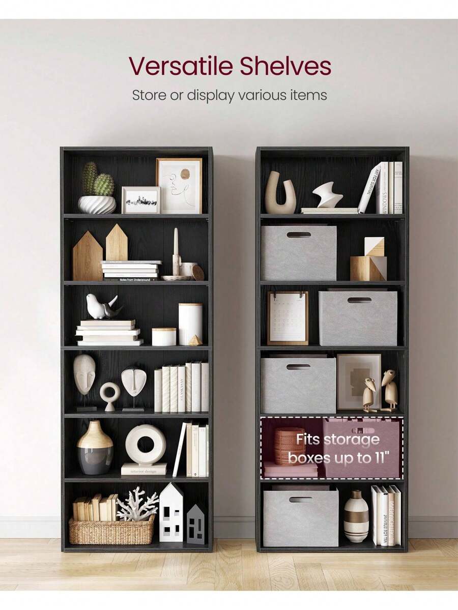 VASAGLE Bookshelf, 6-Tier Bookcase