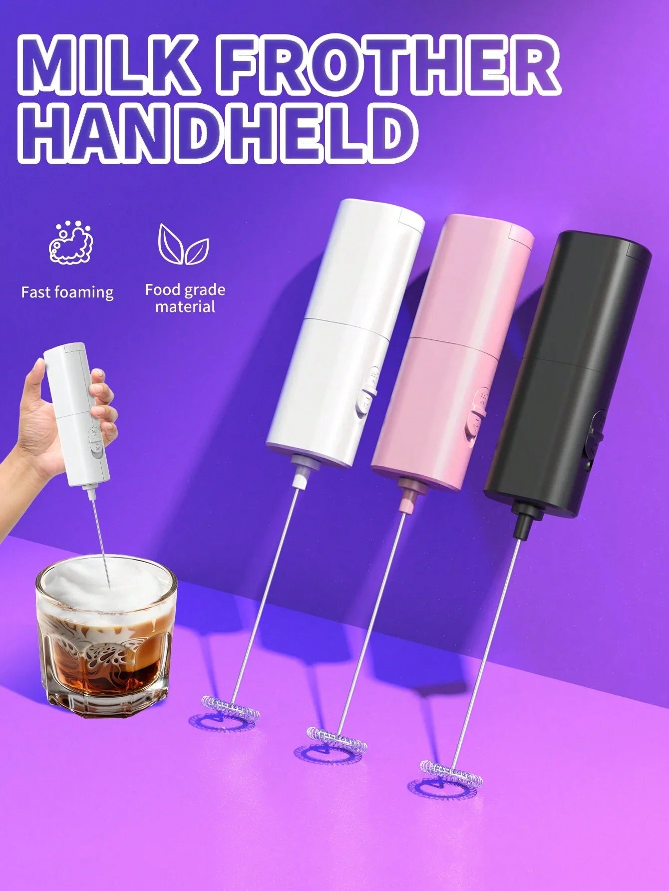 CLITON Handheld Electric Milk Frother