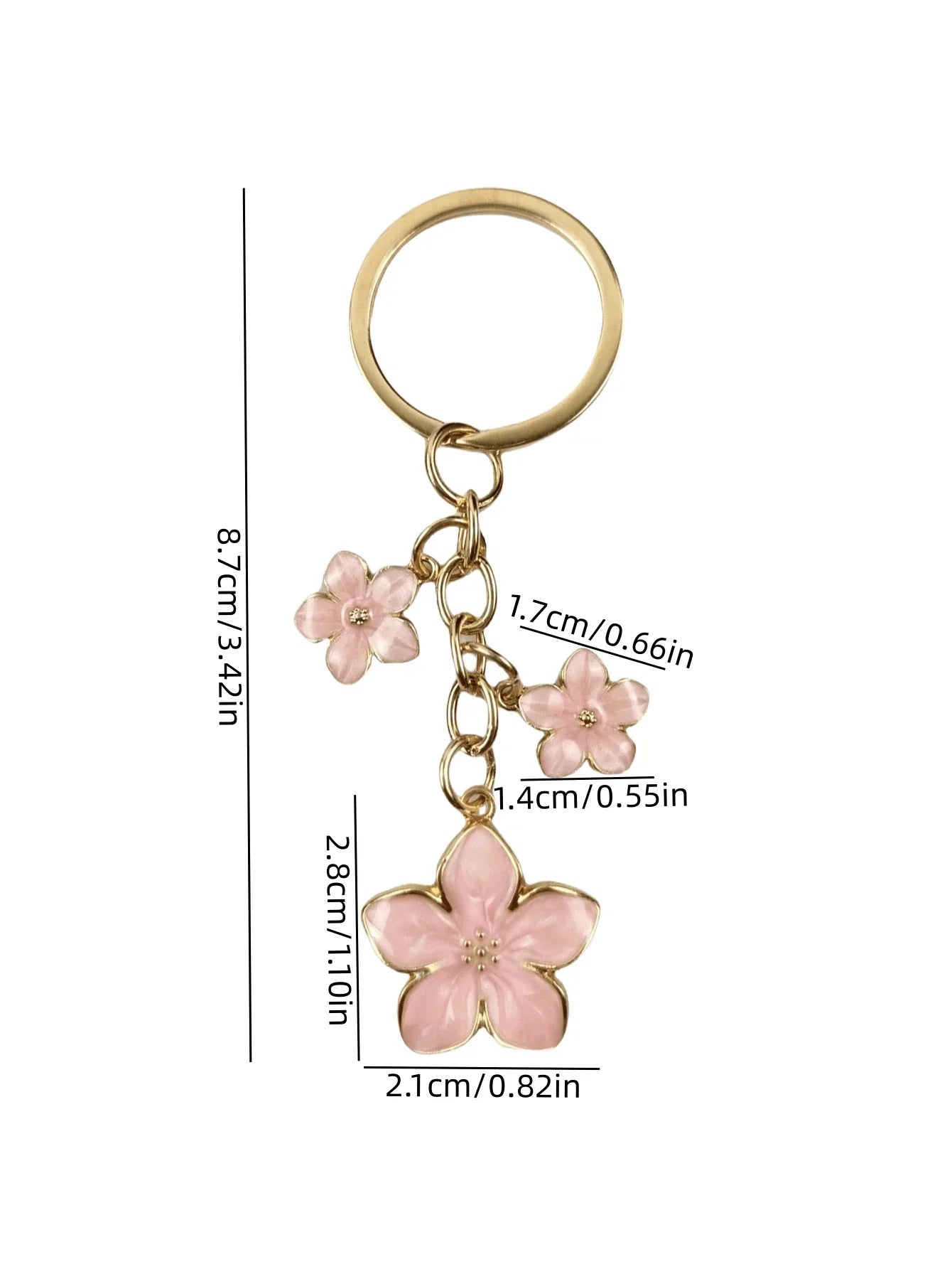 HAILIAN 1pc Sakura Shaped Keychain