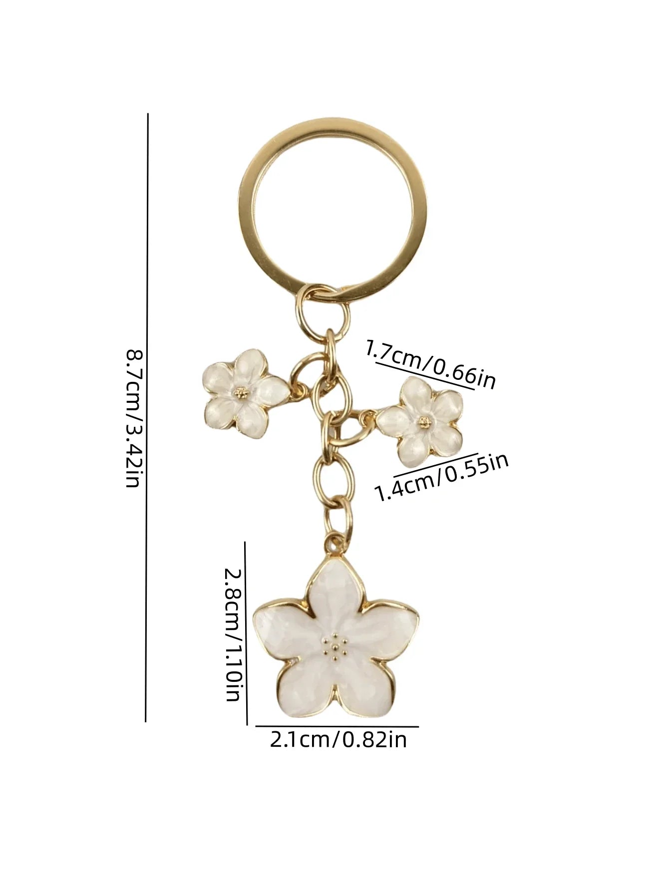 HAILIAN 1pc Sakura Shaped Keychain