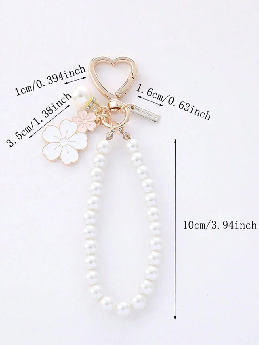 Elegant Flower Patterned Alloy Pearl Bracelet