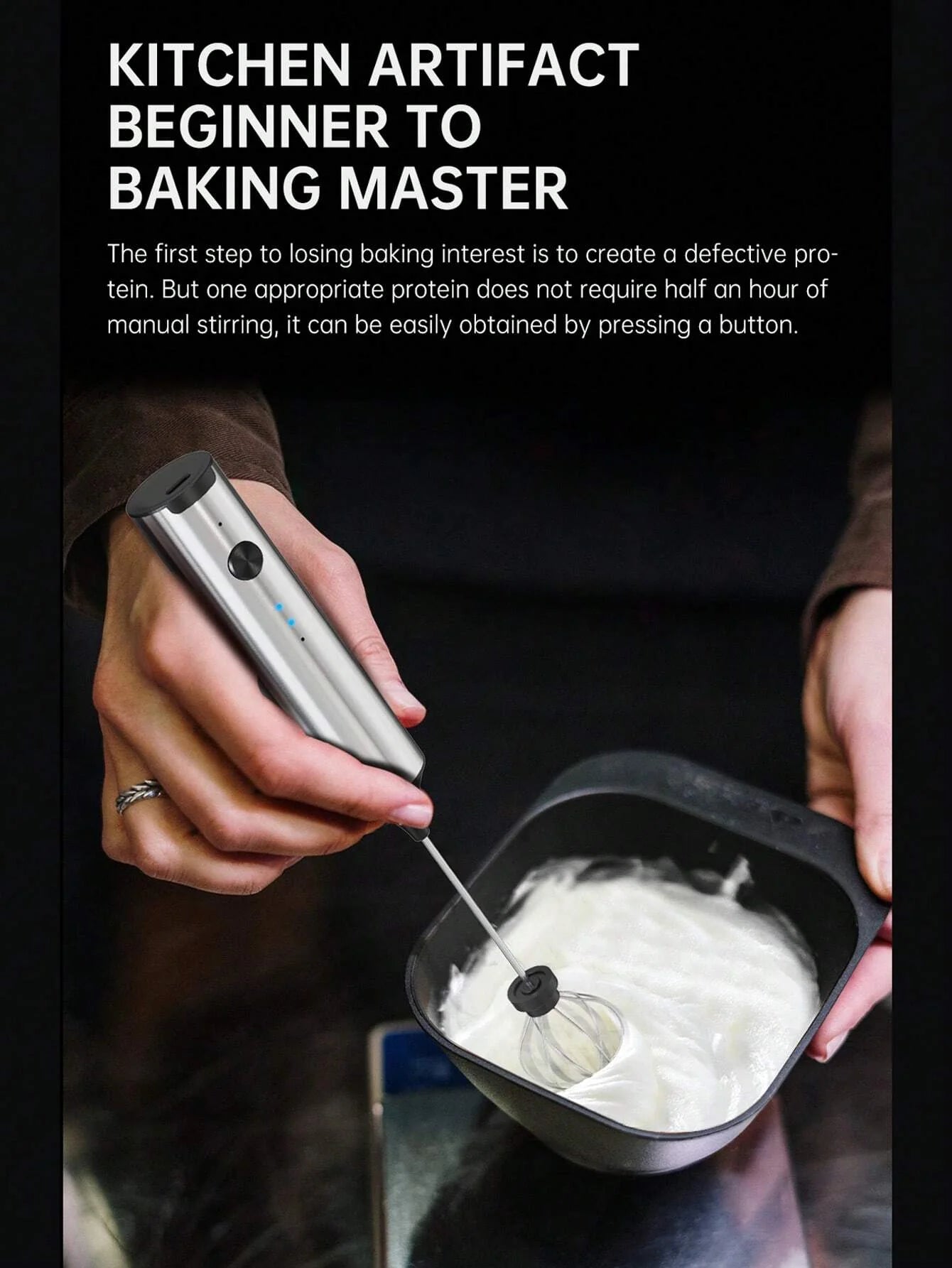 CLITON Rechargeable Milk Frother Wand