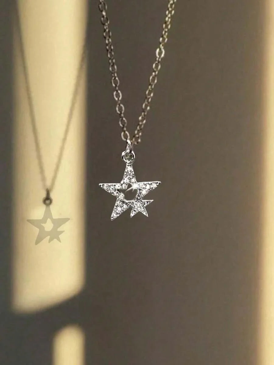 Vintage Gothic Style Rhinestone Cross Necklace