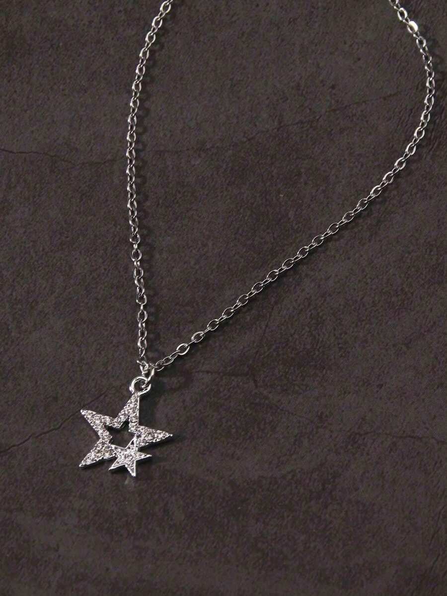 Vintage Gothic Style Rhinestone Cross Necklace