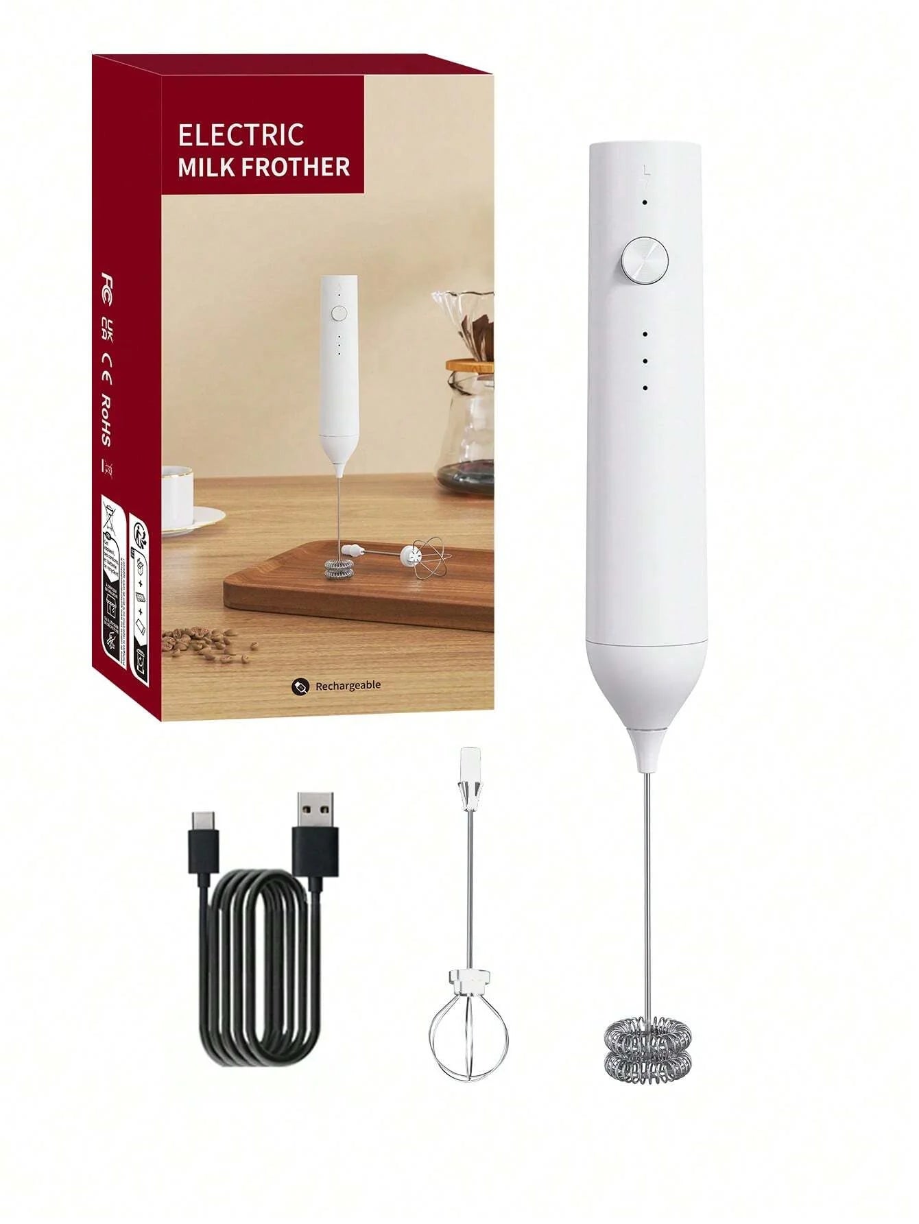 CLITON Rechargeable Milk Frother Wand