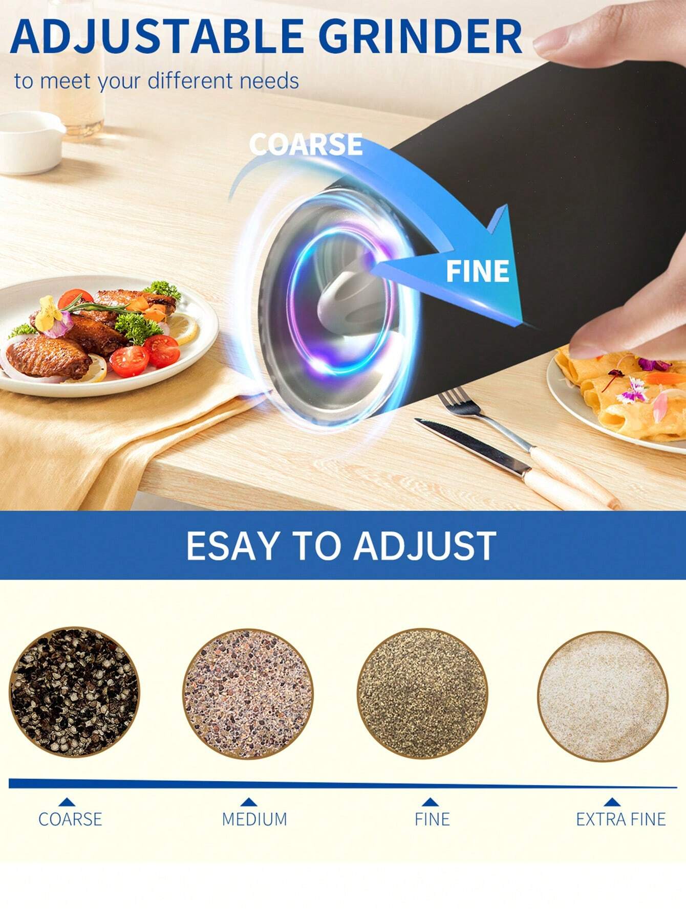 CLITON Gravity Electric Grinder Set