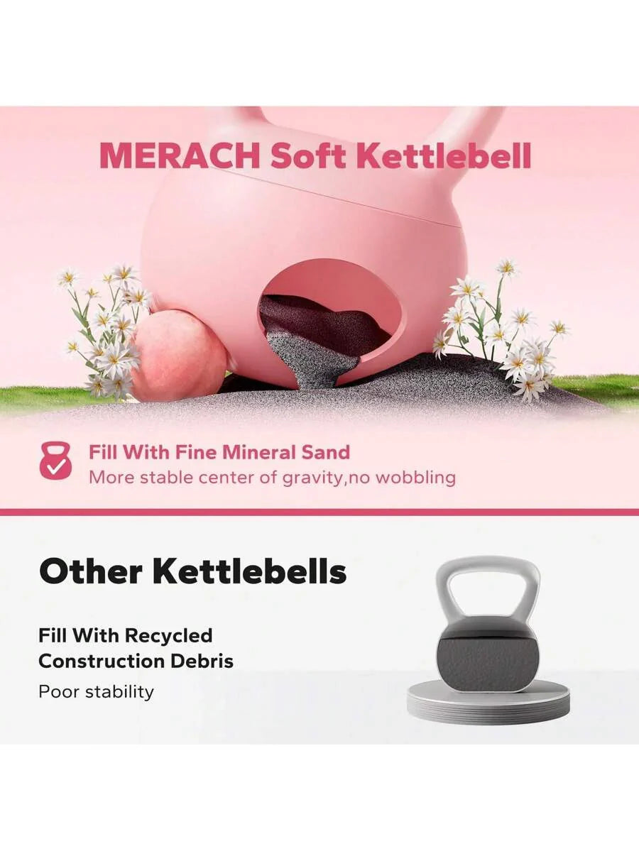 MERACH Soft Kettlebell, Non-Slip Wide-Grip Handle