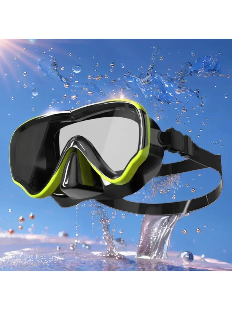Adult Scuba Diving Mask, Tempered Glass One-Piece Mask