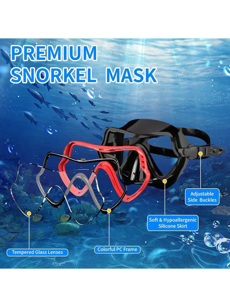 1set Adult Snorkeling Gear, Including Snorkel Mask