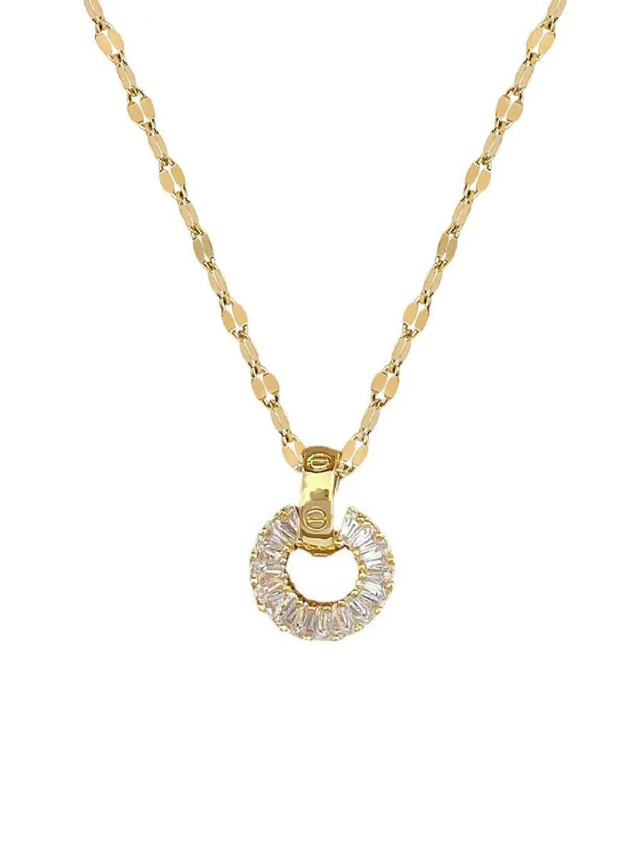 1 Set Stainless Steel Necklace & Earrings