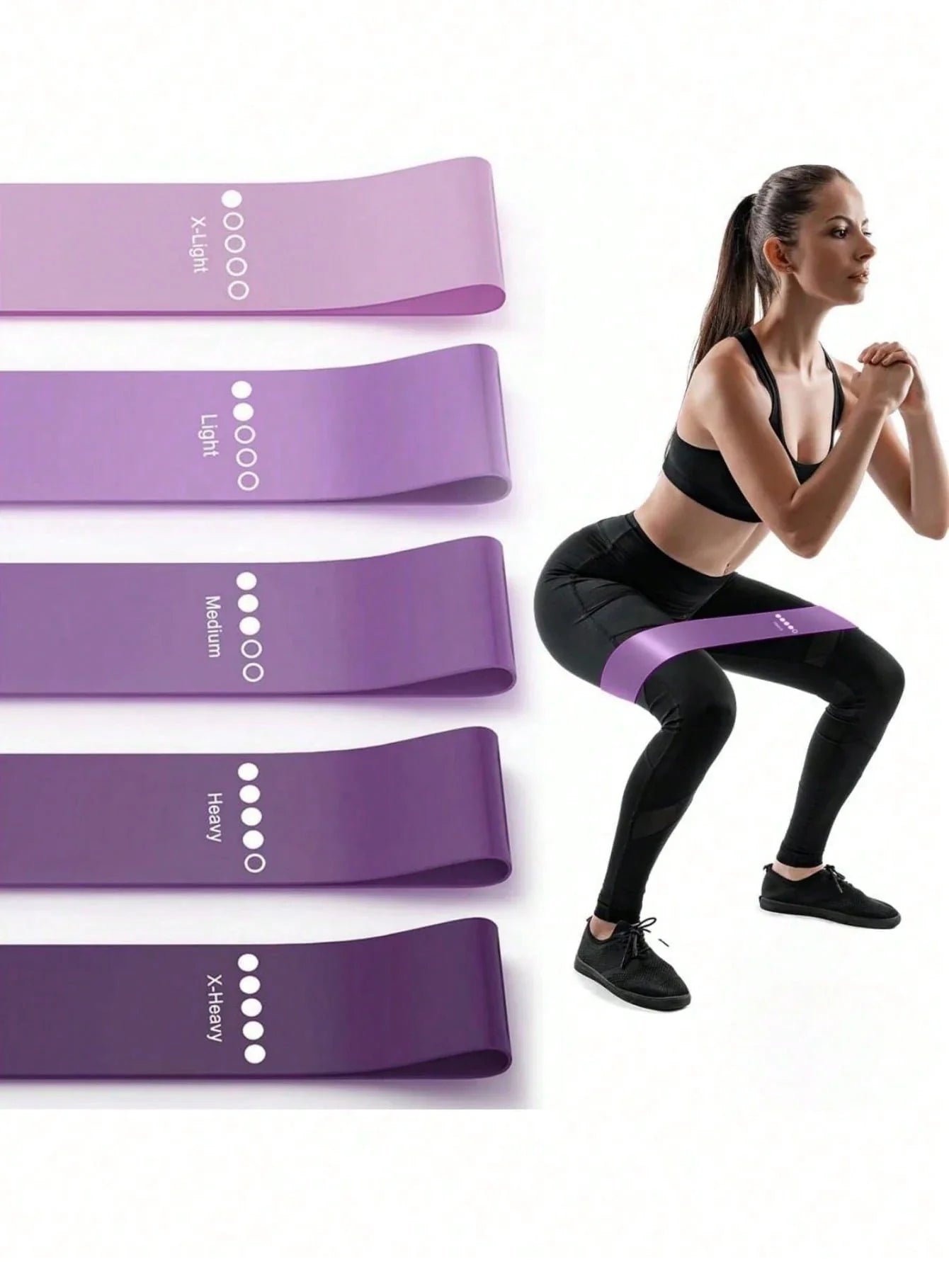 5pcs Yoga Resistance Bands